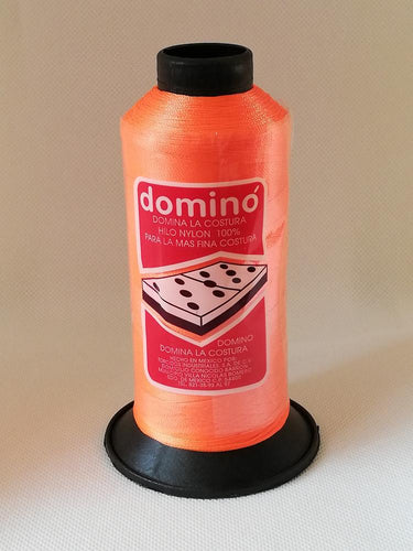 Hilos Dominó 1 pza (120g) Nylon N°8 Color Naranja Neón