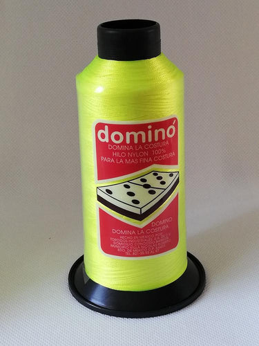 Hilos Dominó 1 pza (120g) Nylon N°8 Color Amarillo Neón