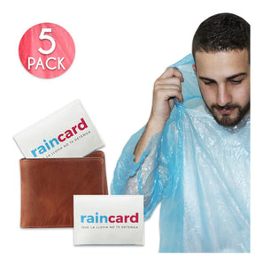 Impermables desechables Raincard que caben en tu cartera