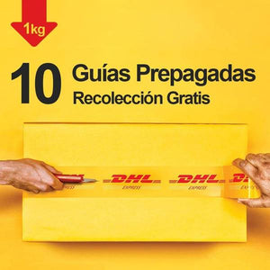 10 Guías Prepagadas DHL $192.00/Guía Día Siguiente Electrónicas Terrestres 1Kg